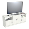 Inval TV Stand 63 in. W White Fits TVs Up to 60 in. with Storage Doors MTV-17319